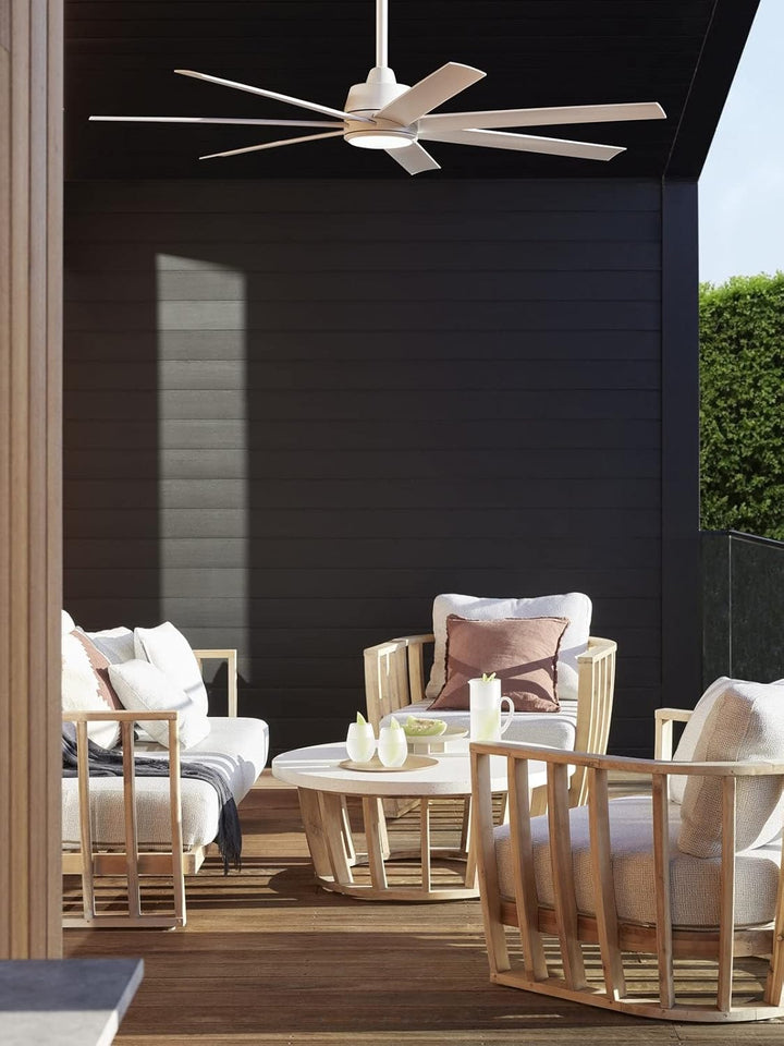 LUCCI AIR Deckenventilator Airfusion Atlanta – 7 Flügel - mit Sommer/Winter Modus –inkl. LED Leuchte