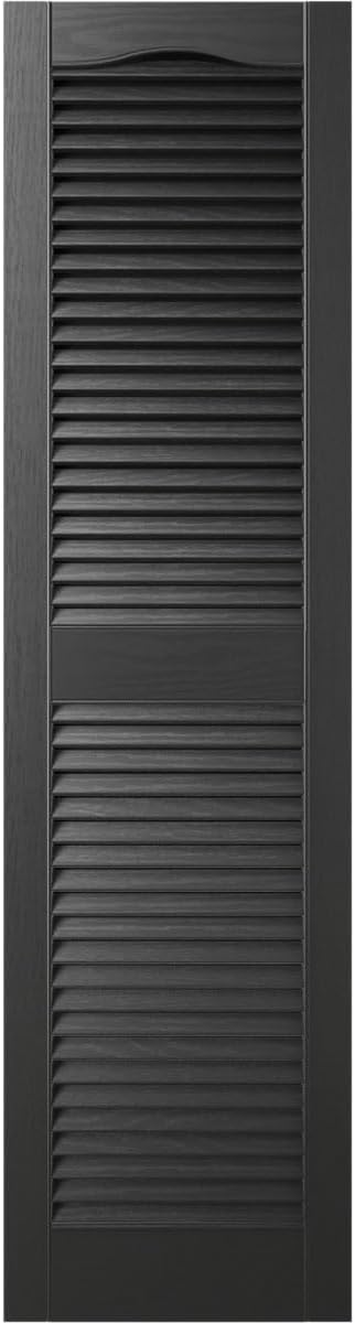 Ekena Millwork Lifetime Vinyl LL1S12X03600BL Standard Cathedral Top Center Mullion, Open Louver Viny