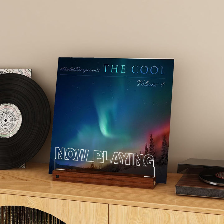 YuanDian Schallplattenständer, Light up Now Playing Vinyl Record Stand mit 16 wechselnden Farbe Lich