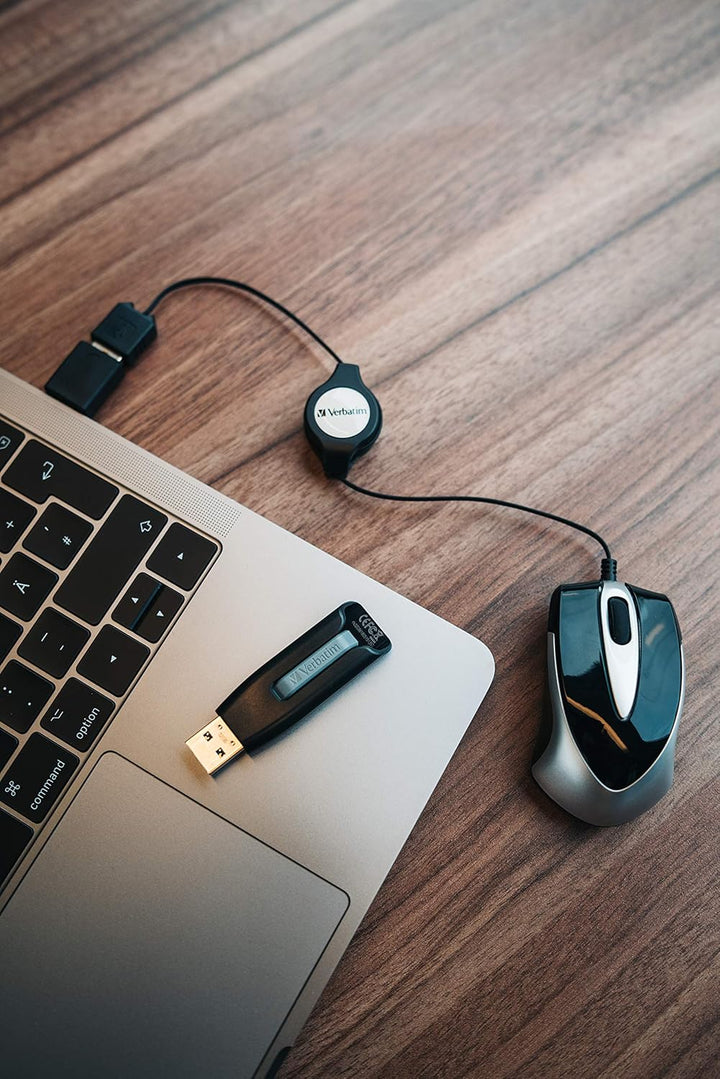 Verbatim Store 'n' Go V3 USB-Stick, USB-3.2 Gen 1, 256GB, Speicherstick mit Schiebemechanismus, USB-