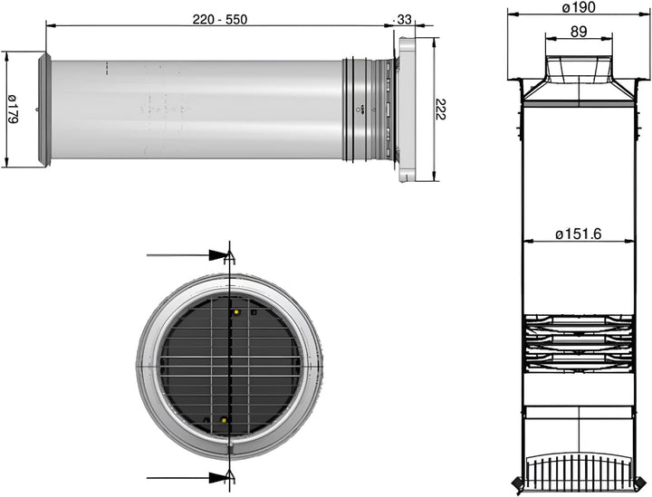 Naber 405.1.065 Compair PRIME flow P-Turbo flow 150 Mauerkasten inkl. THERMOBOX