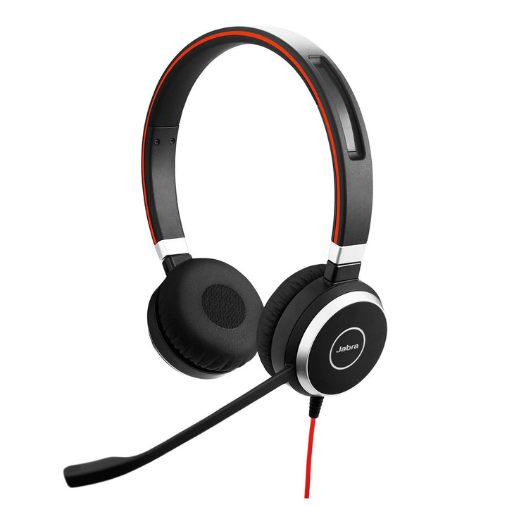 Jabra Evolve 40 UC Stereo Headset - Unified Communications Kopfhörer für VoIP Softphone mit passivem