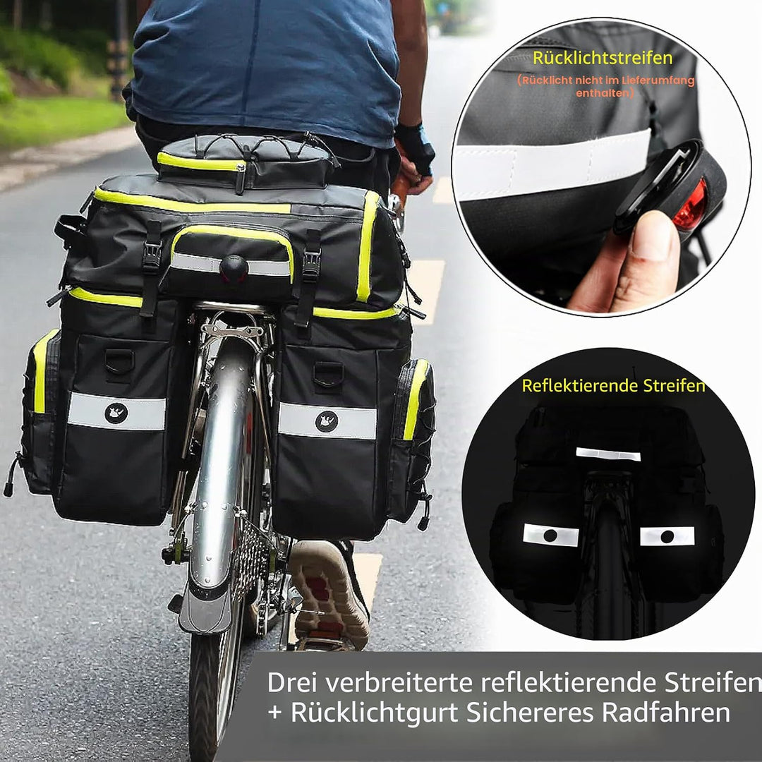 BAIGIO Fahrradtasche 3-in-1 Multifunction wasserdichte Gepäckträgertasche 75L Radfahren Gepäckträger