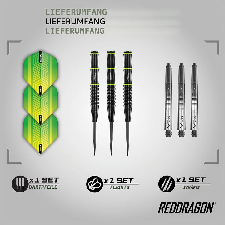 RED DRAGON Freestyle Tungsten Darts Set mit Flights und Schäfte 21.0 Gramm, 21.0 Gramm