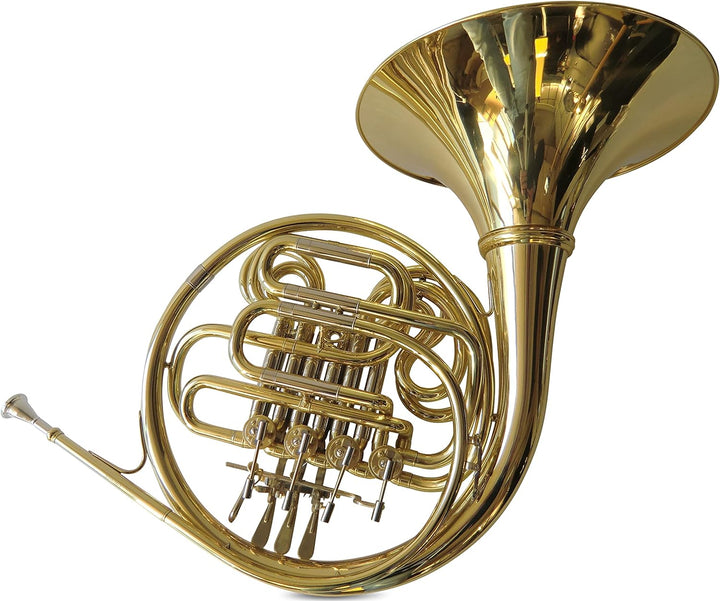 SYMPHONIE WESTERWALD® Waldhorn/Doppelhorn in Bb/F, Gold/Silber inkl. Luxus-Hartschalenkoffer und Zub