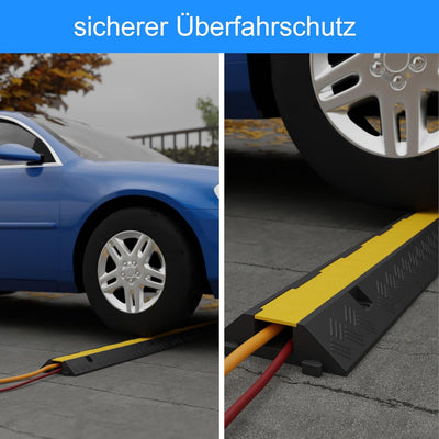 1 Kanal Kabelbrücke Schlauchbrücke mit extra grossen Kanal (70x50mm) Überfahrschutz Kabelkanal Brück