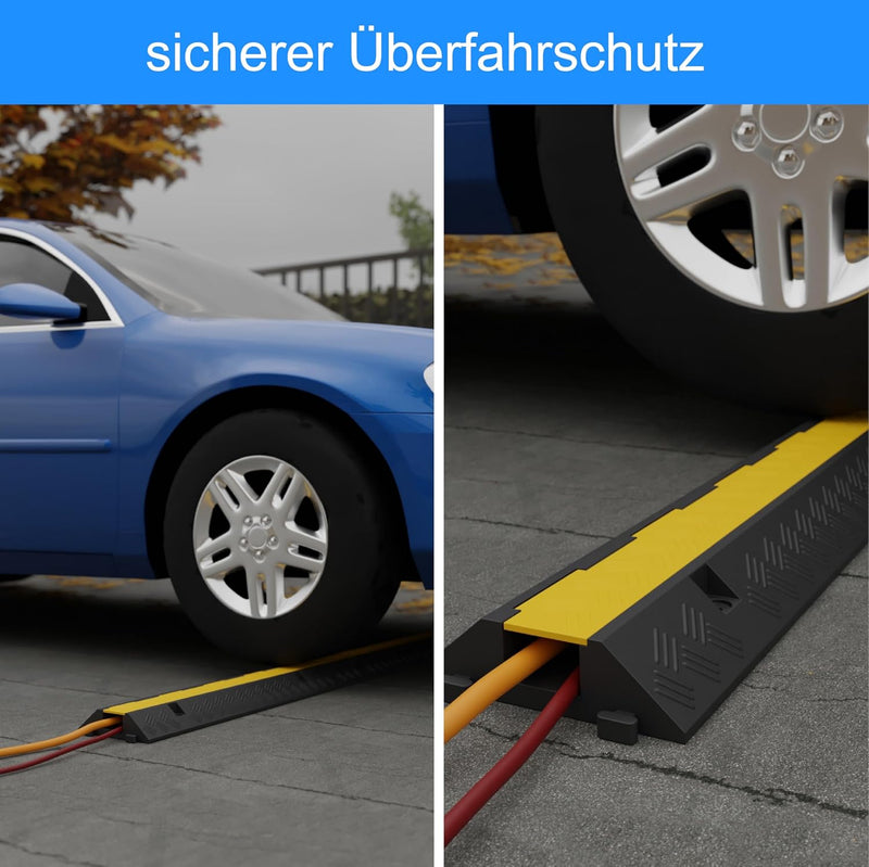 1 Kanal Kabelbrücke Schlauchbrücke mit extra grossen Kanal (70x50mm) Überfahrschutz Kabelkanal Brück