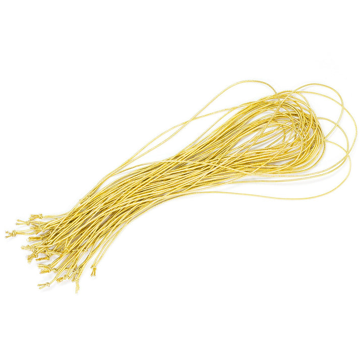 TATMOTIVE PREMIUM Metallic Gummibänder für Einladungskarten, 200 Stück - Gold, 200 Stück