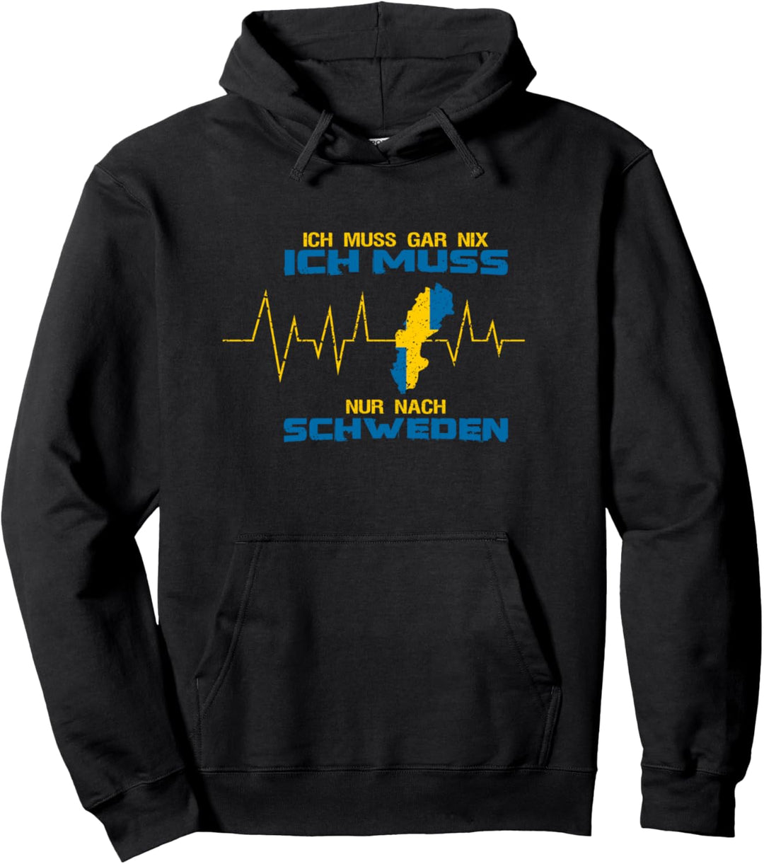 Flagge Sverige Schweden Outfit I Travel Camping Ferienhaus Pullover Hoodie