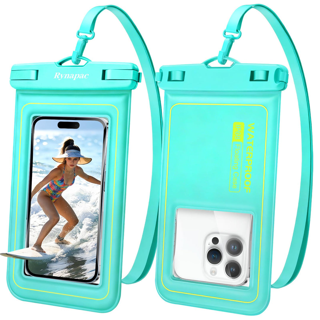 Schwimmende wasserdichte Handytasche, 2 Stück Wasserfest Handyhülle für iPhone 17 16 15 14 Air Pro M