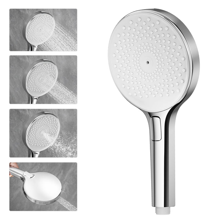Auralum Hochdruck Duschkopf Wassersparend ohne Schlauch - Grosse 140mm Duschbrause Antikalk - Handbr