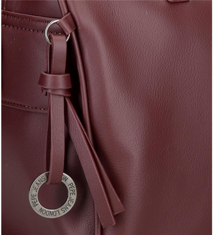 Pepe Jeans Mara Freizeitrucksack Schwarz Umhängetasche mit Überschlag Bordeaux, Umhängetasche mit Üb