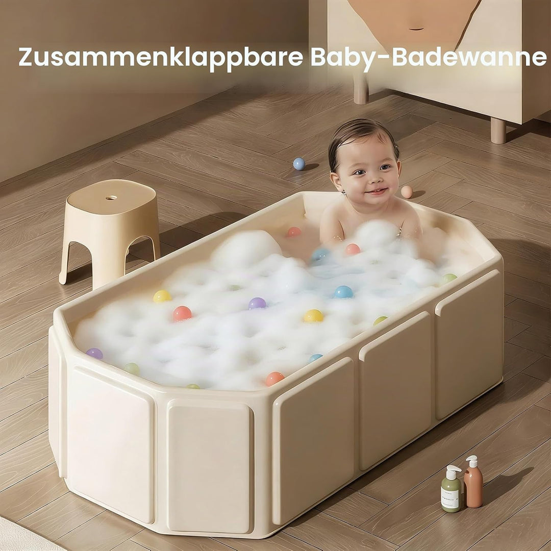 Faltbare Badewanne für Kinder - Tragbare Badewanne Platzsparende Klappbar Babywanne Grosse Kleinkind