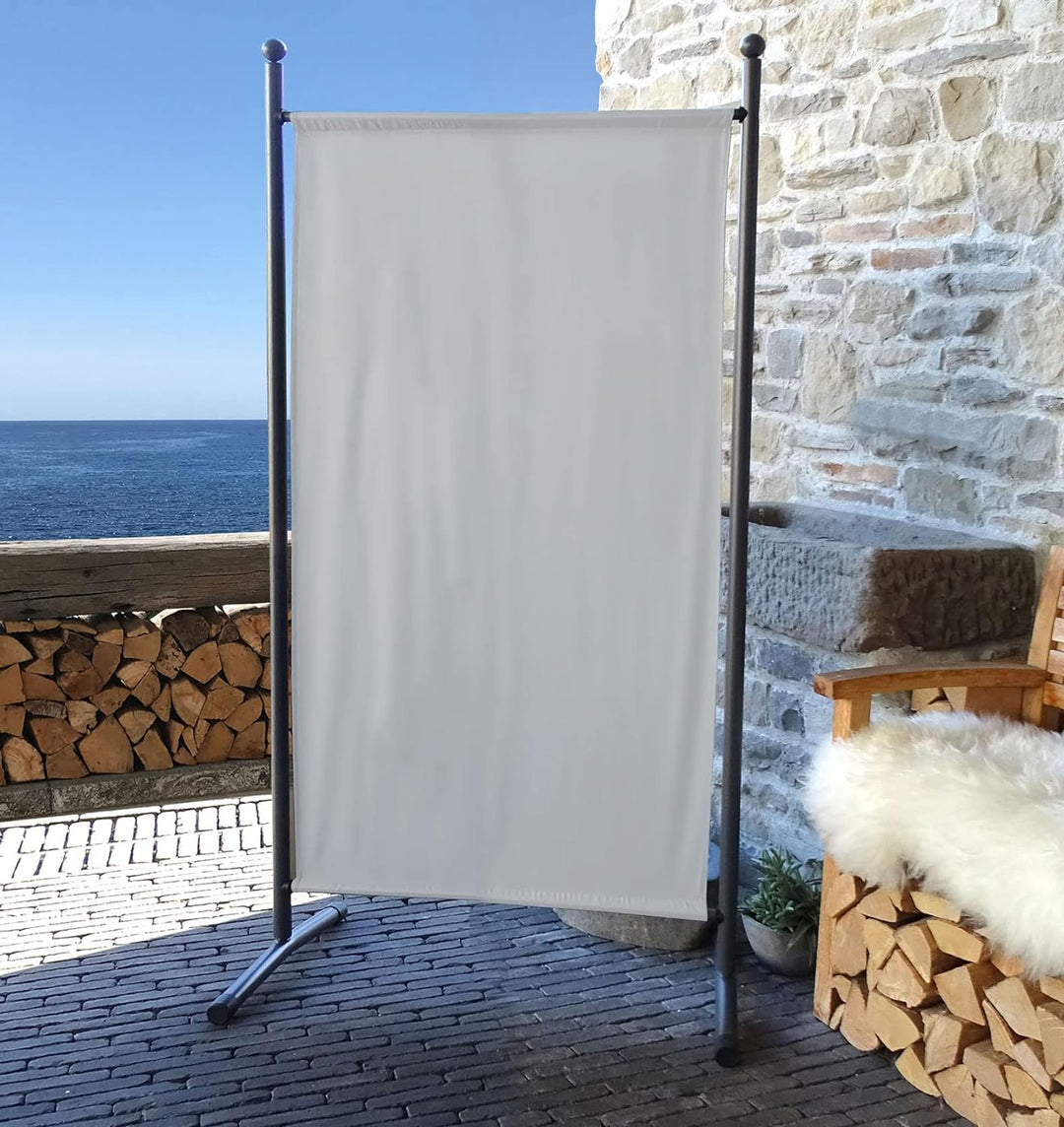 QUICK STAR Paravent 180 x 78 cm Stoff Raumteiler Klein Garten Stellwand Trennwand Balkon Sichtschutz