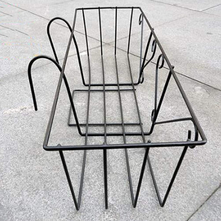 1 Pc Hängen Korb Balkon Geländer Pflanzer Container Geländer Regal Blumentopf Halterung Metall Blume