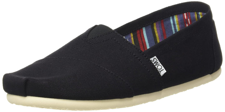 TOMS Herren Alpargata Core Flache Slipper 41 EU Schwarz Weiss, 41 EU Schwarz Weiß