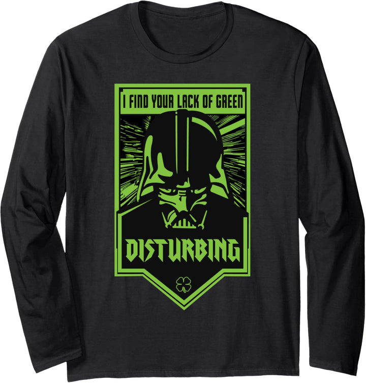 Star Wars Darth Vader Green St. Patrick's Day Langarmshirt