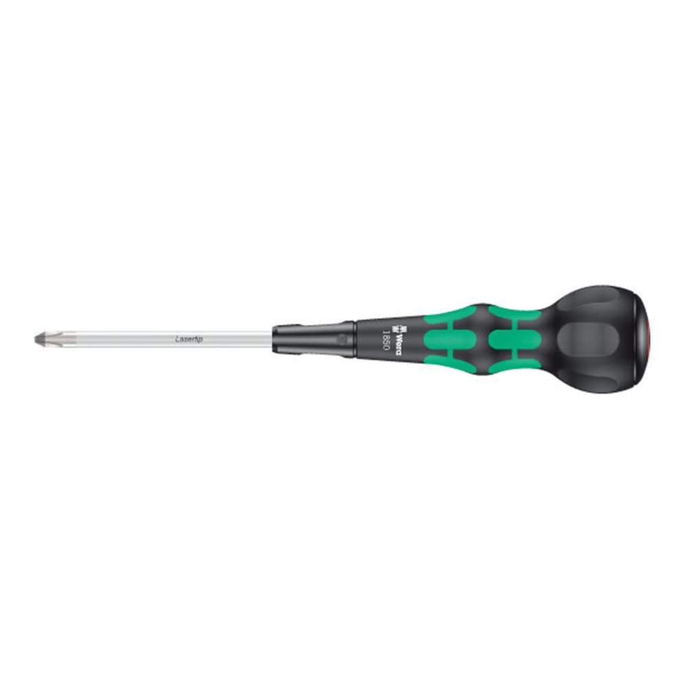 Wera 1850 PH2 x 100 mm schwarz/grün Kugelgriff Kreuzschlitzschraubendreher 05007906001