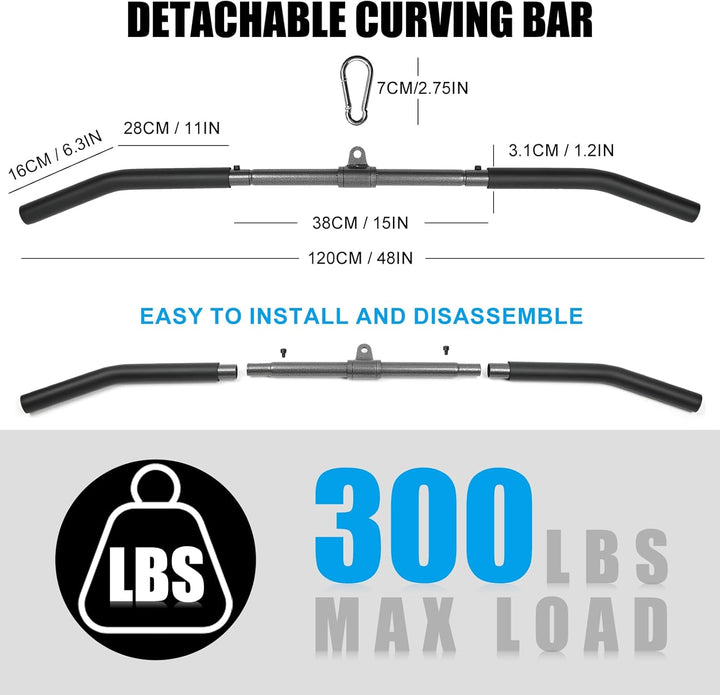 Lyndwin Latzugstange Bizeps Stange Klimmzugstangen Zugstange Muskelzugstange für Zuhause Bodybuildin