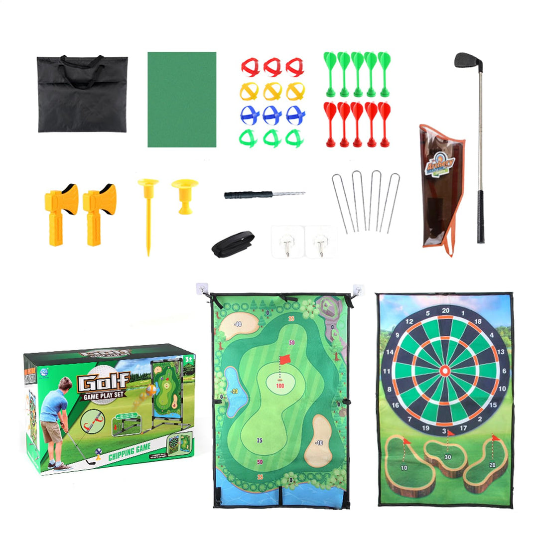 Chip-and-Stick-Golfspiel, Golf-Dart-Chipping-Spiel | Doppelseitige Übungsmatte Golf-Chipping-Spiel -