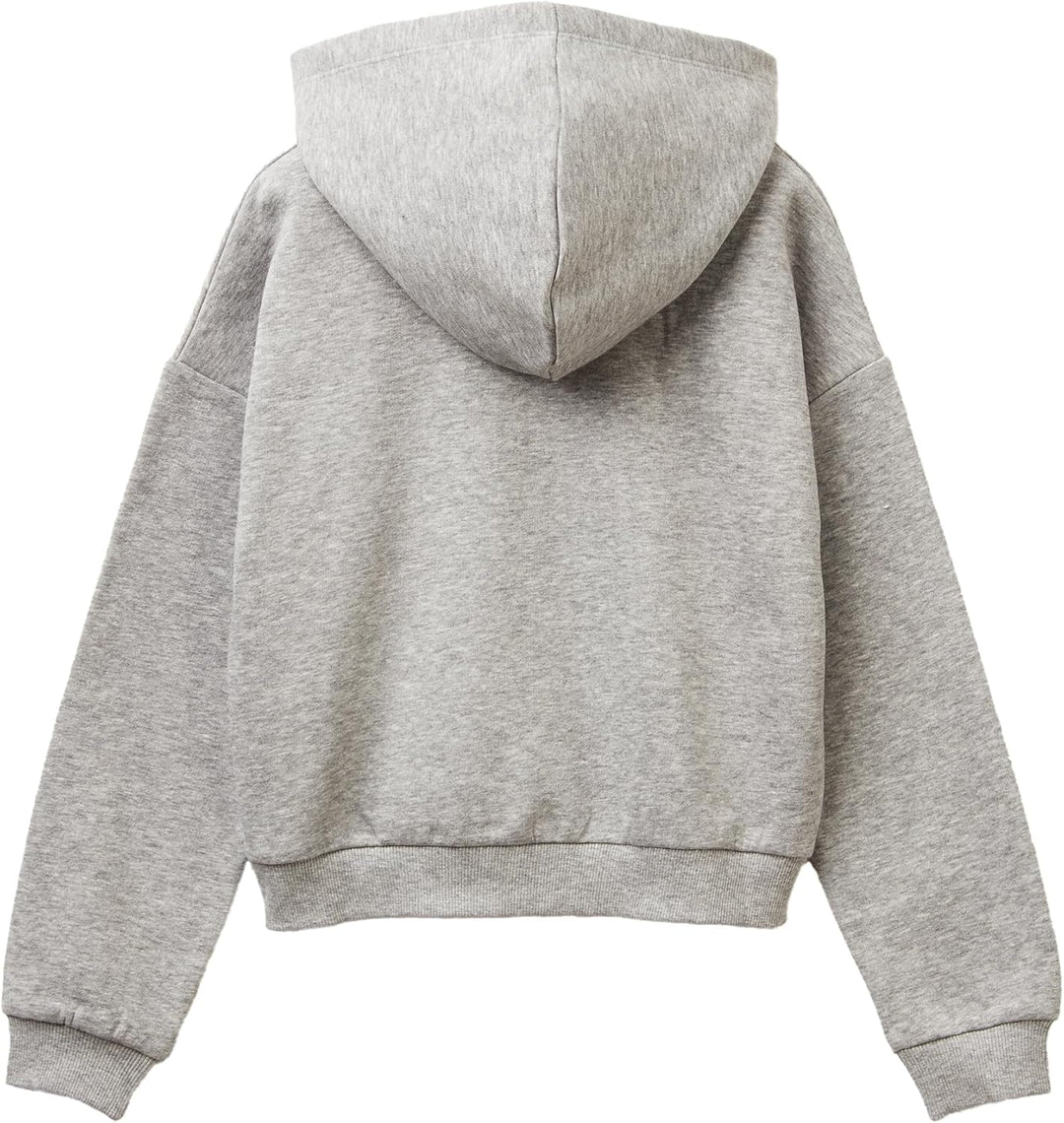 United Colors of Benetton Unisex Kinder Kapuzenpullover 170 Grau, 170 Grau