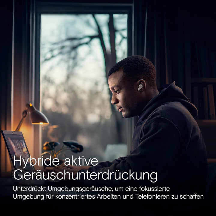 EPOS Adapt E1 Weiss Kabellose In-Ear-Kopfhörer – Hybrides ANC, Multi-Point Bluetooth, Microsoft Team
