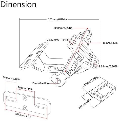 Universal Einstellbar CNC Aluminum Motorrad Kennzeichenhalter Fender Eliminator Halter für MT-01 MT-
