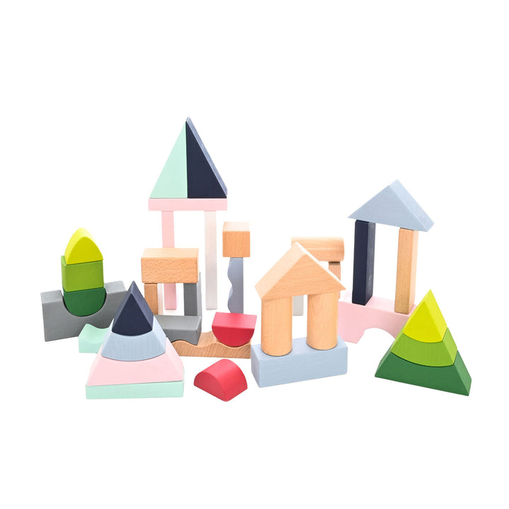 EveEarth Stylische Bauklötze EE33899 für Kinder ab 12 Monaten, Pastell