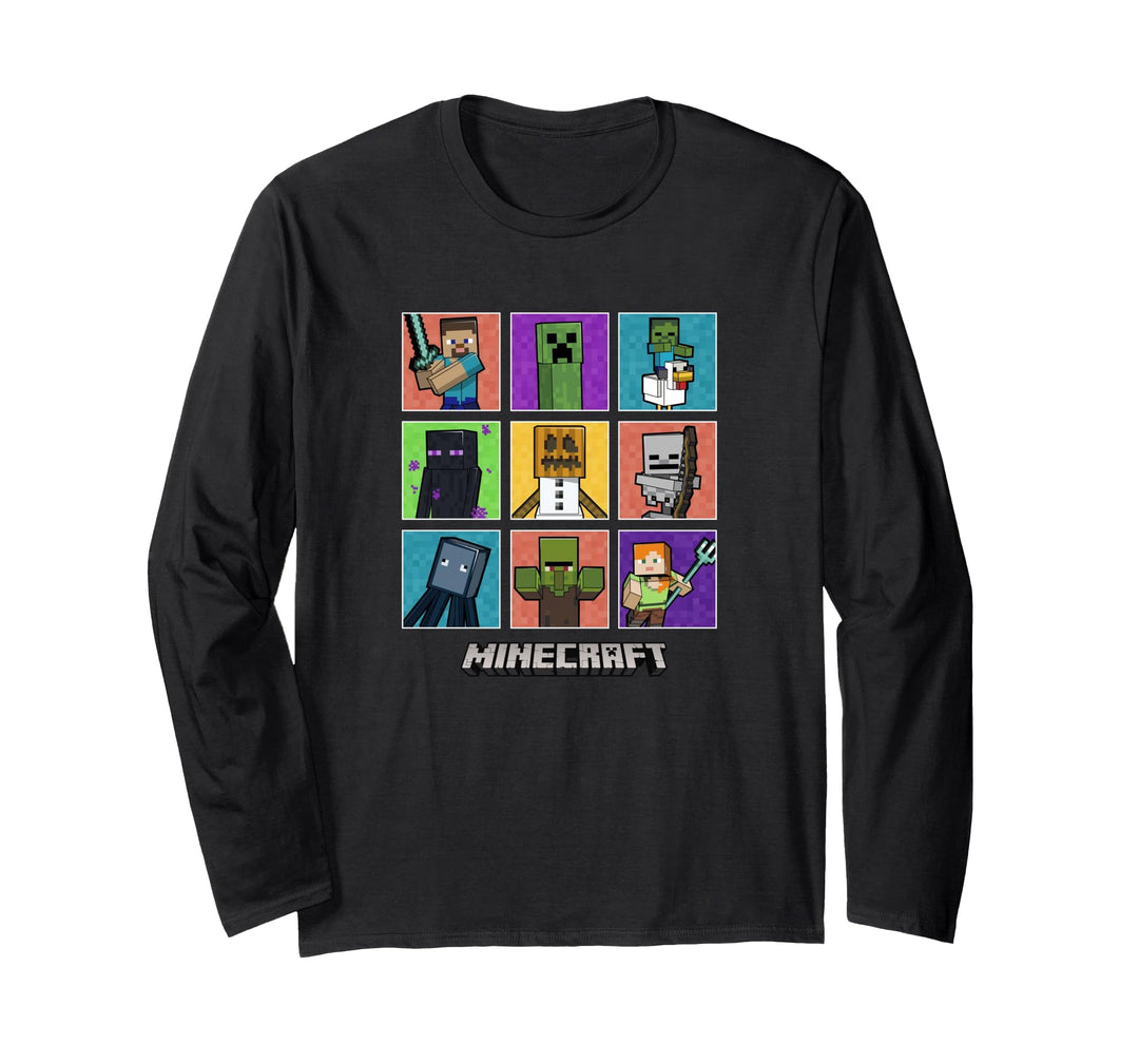 Die Minecraft-Gruppe hat eine farbige Box Up gedreht Langarmshirt