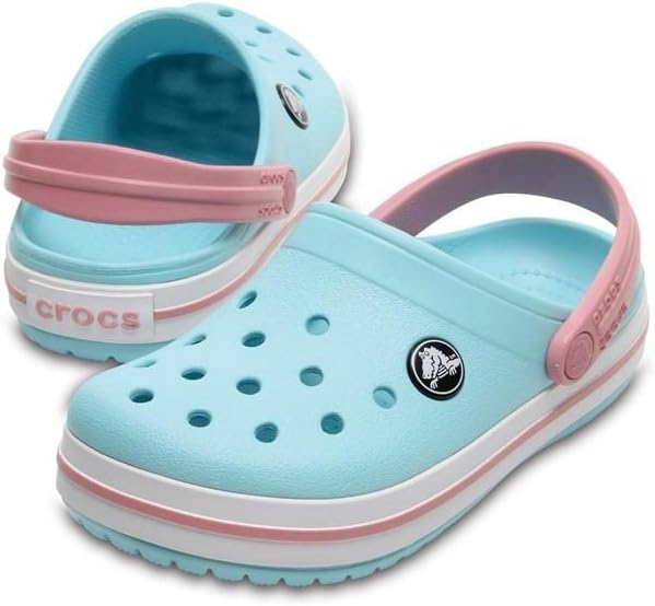 Crocs Unisex Kinder Crocband Clog KidsClogs 27/28 EU Ice Blue White, 27/28 EU Ice Blue White