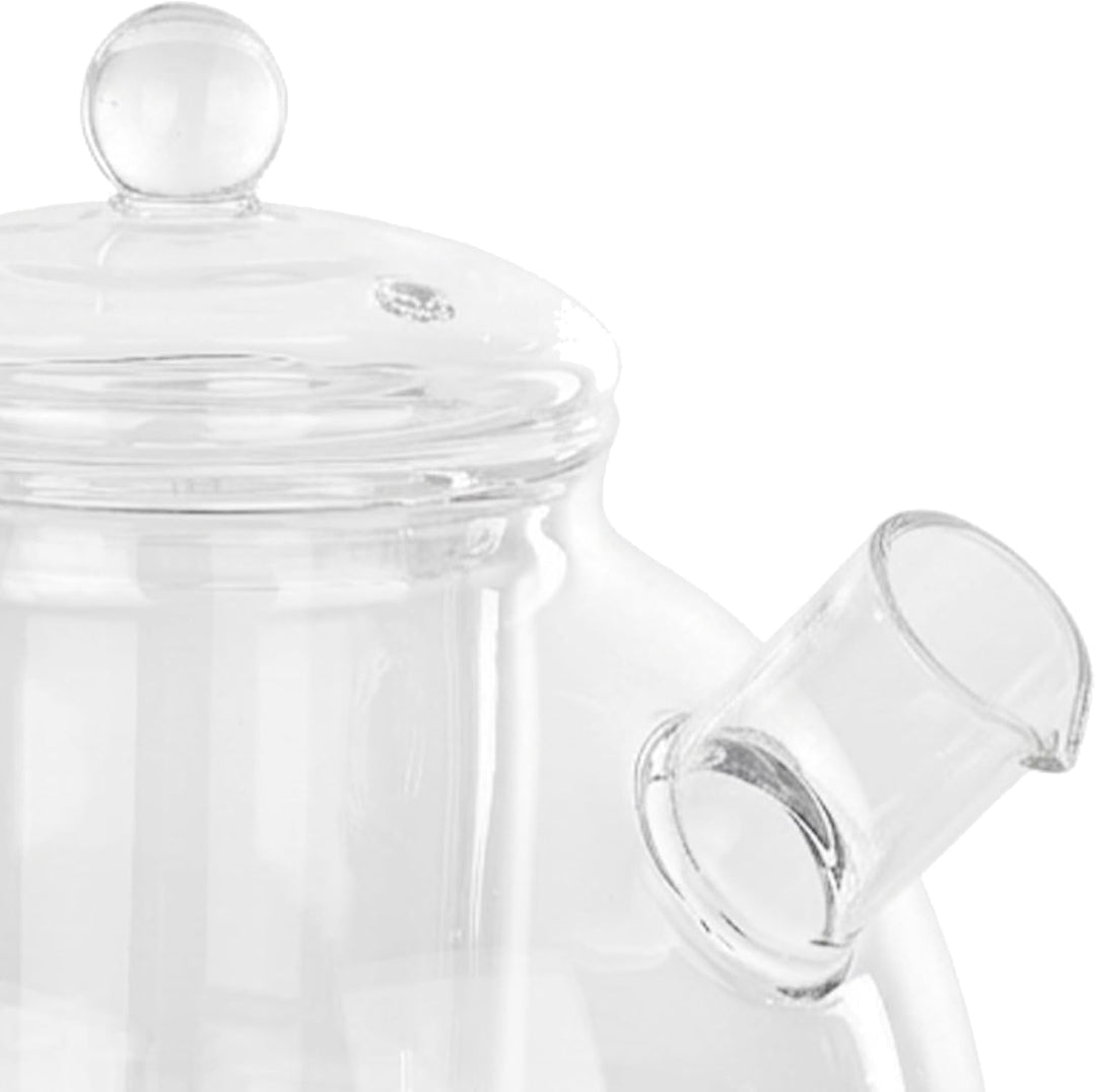 KADAX Teekanne aus Glas 1.3L, hitzebeständig, Glaskanne mit Siebeinsatz für losen Tee, Glasteekanne