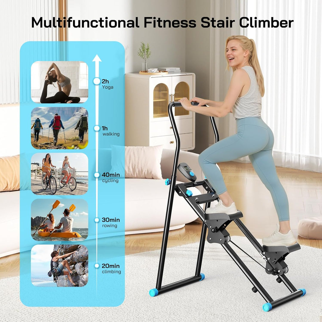 Tragbarer Cross-Training-Stepper, Einstellbarer Lenker, mit LCD-Bildschirm, tragende Kapazität 150 k