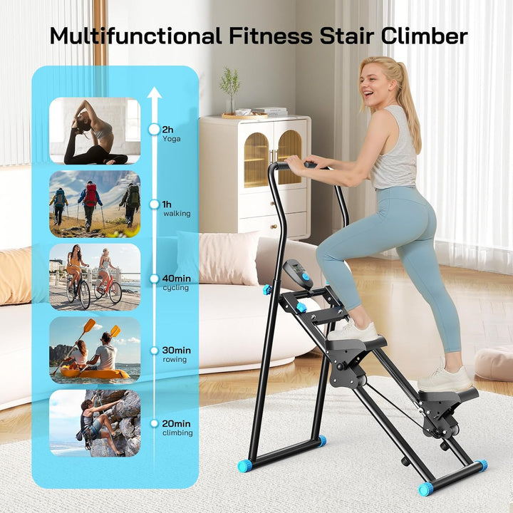 Tragbarer Cross-Training-Stepper, Einstellbarer Lenker, mit LCD-Bildschirm, tragende Kapazität 150 k