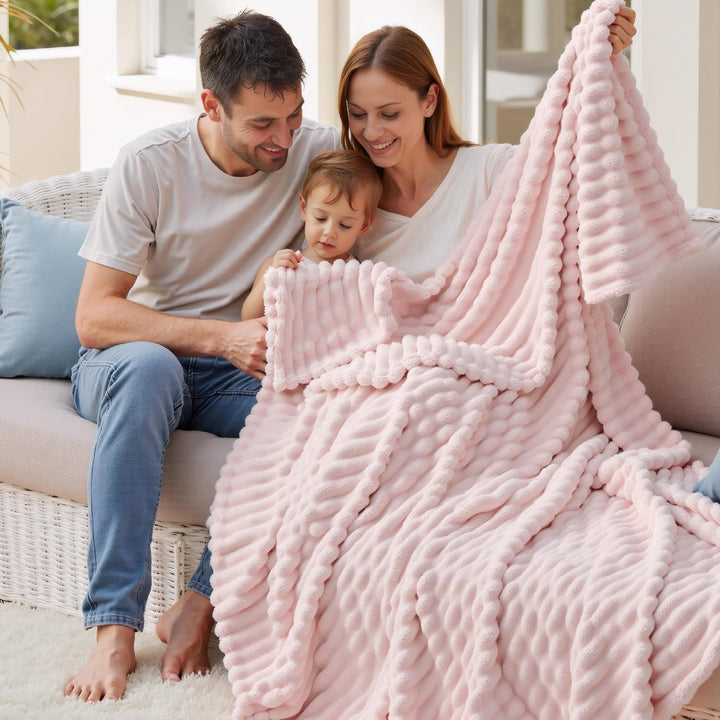 BEDSURE Kuscheldecke für Zimmer Deko - Wolldecke & Fleecedecke, Sofadecke, Weiche Warme Grobe Kordde