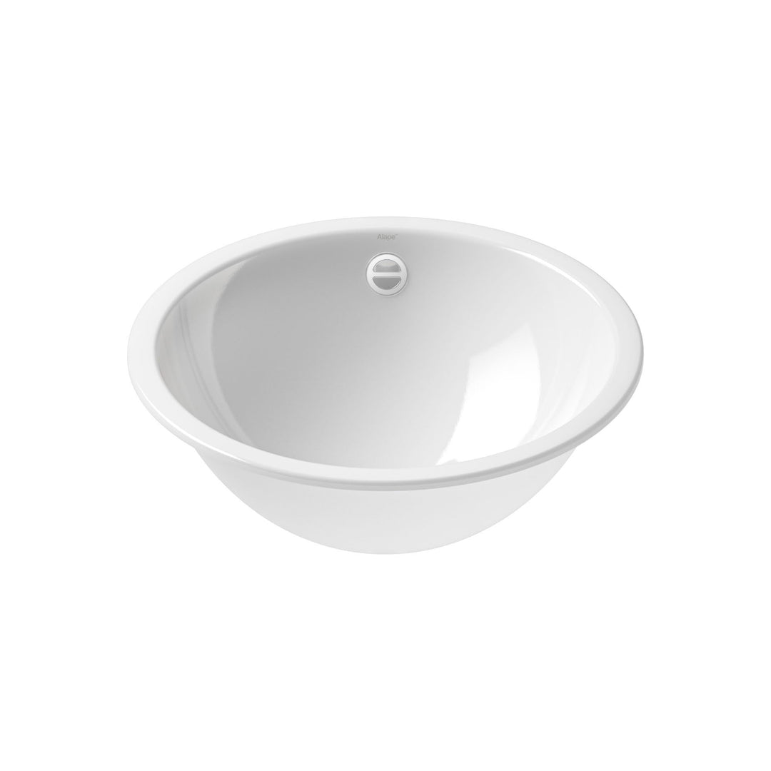 Alape˘ UB.K450 Einbaubecken, Waschbecken aus glasiertem Stahl in weiss mit antibakterieller Oberfläc