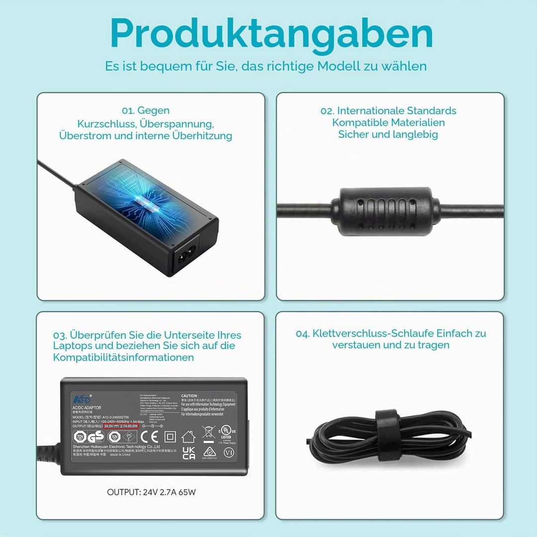 KFD Netzteil 24V Ladegerät Ladekabel für Casio AD-E24250LW AD-A24250LW PSAA60W-240 Privia Keyboard P