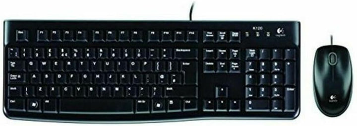 Logitech MK120 Kabelgebundenes Set mit Tastatur und Maus für Windows, Italienisches QWERTY-Layout -