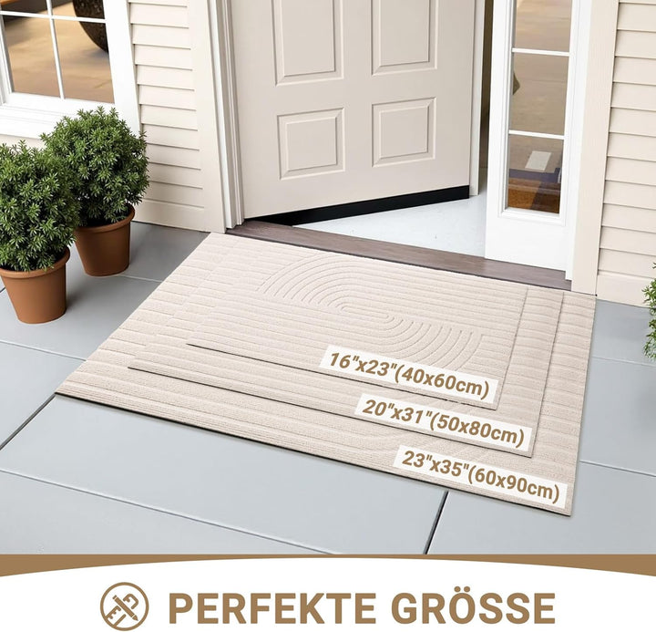Fussmatte 60x90cm, rutschfeste Maschinenwaschbare Schmutzfangmatte, Teppich Wohnzimmer Innen und Aus