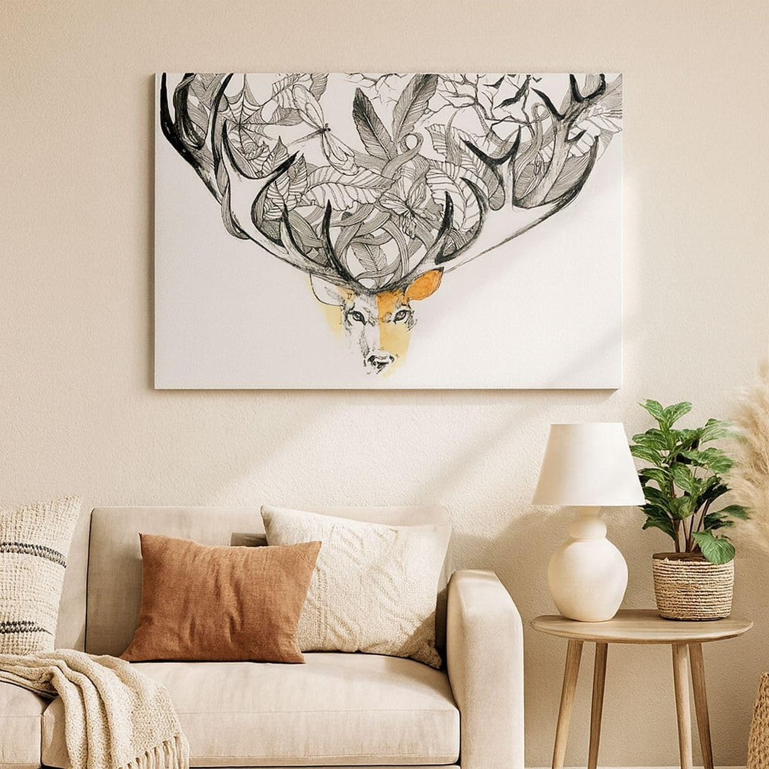 Bilder auf Leinwand 100x70cm Leinwandbild Lieber Wilde Blumen Wald Gross Wanddeko Bild Schlafzimmer