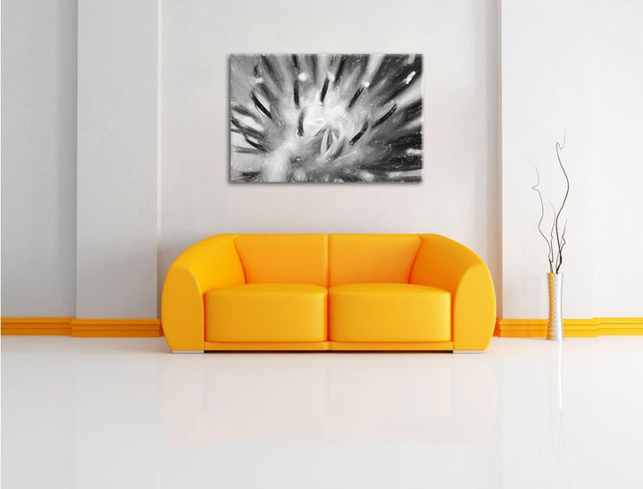 Pixxprint Blume im Fokus als Leinwandbild/Grösse: 100x70 cm/Wandbild/Kunstdruck/fertig bespannt, 100