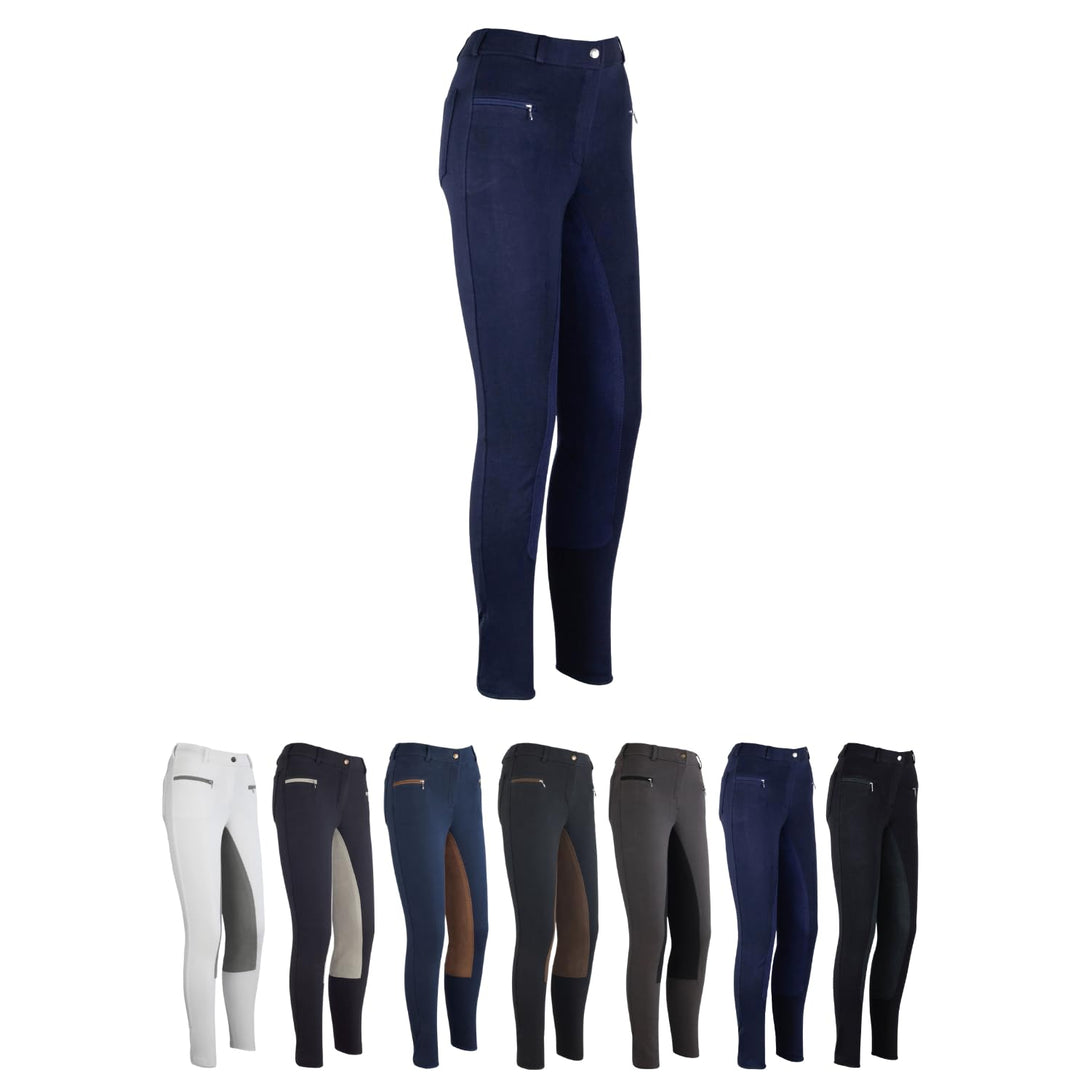 RL24 - Damen Reithose Vollbesatz BASICLINE 34 Dunkelblau/Dunkelblau, 34 Dunkelblau/Dunkelblau