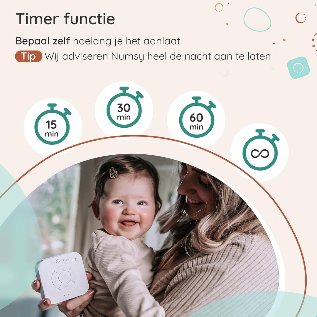 Numsy Original White Noise Machine Baby - Witte Ruis Baby - Slaaphulp