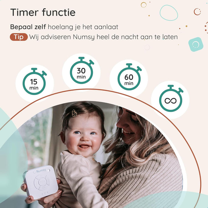 Numsy Original White Noise Machine Baby - Witte Ruis Baby - Slaaphulp