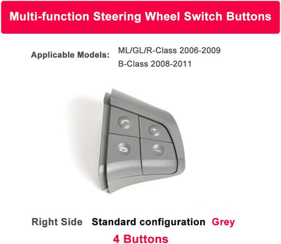 Auto Lenkradschalter Steuerknopf, Asudaro 1648200010/1648200110 Auto Multifunktions Lenkrad Schalter