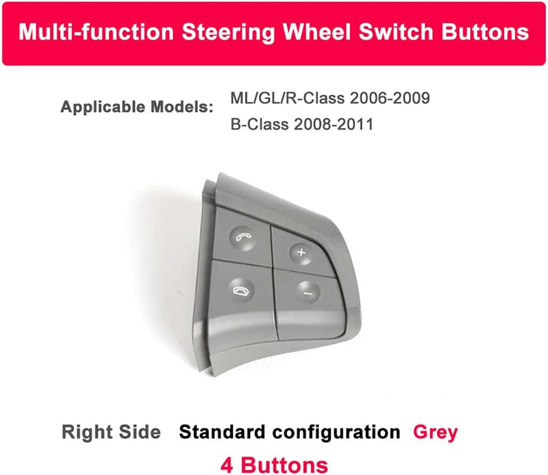 Auto Lenkradschalter Steuerknopf, Asudaro 1648200010/1648200110 Auto Multifunktions Lenkrad Schalter