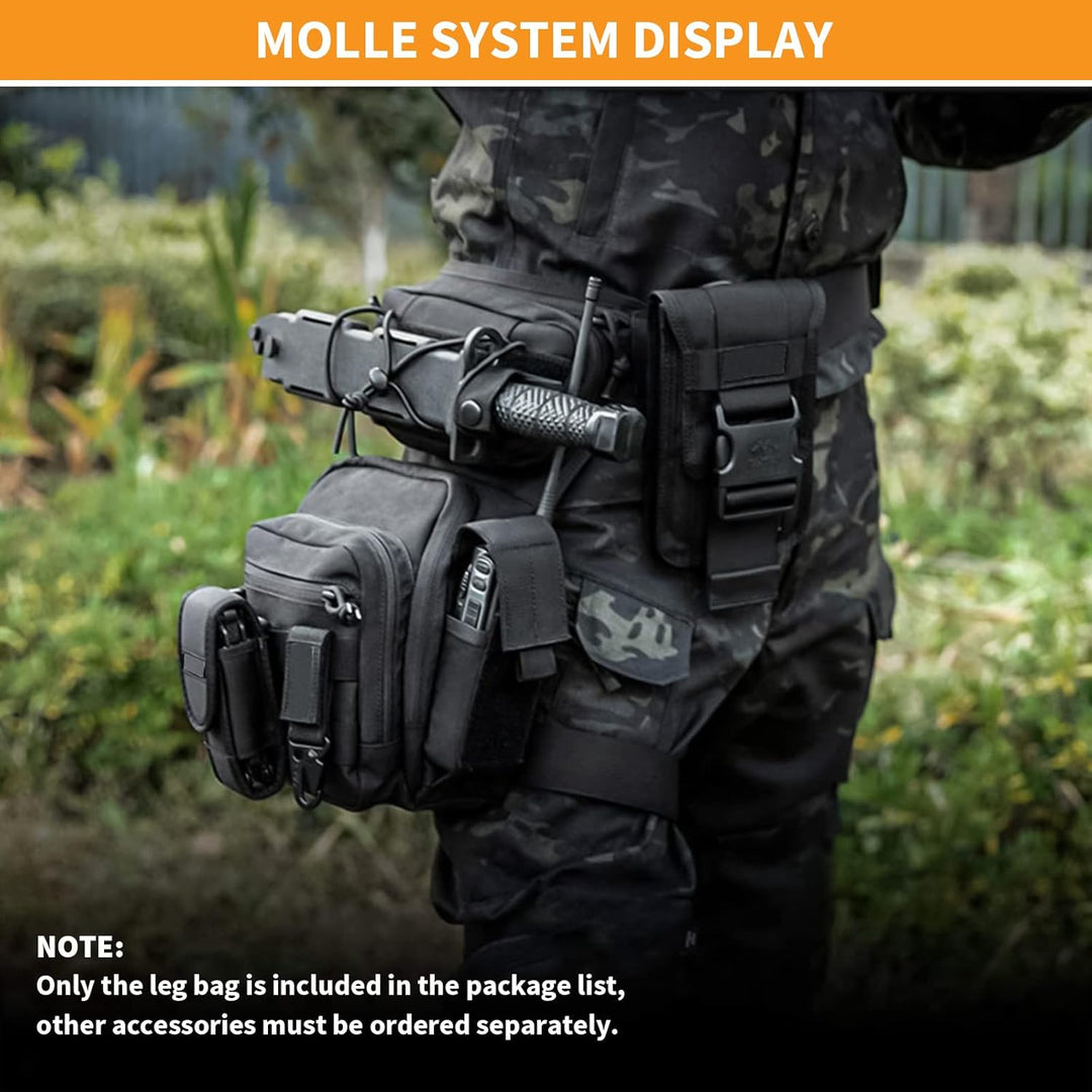 Huntvp Militär Beintasche Motorrad Taktische Oberschenkeltasche MOLLE Hüfttasche Herren Tactical Leg