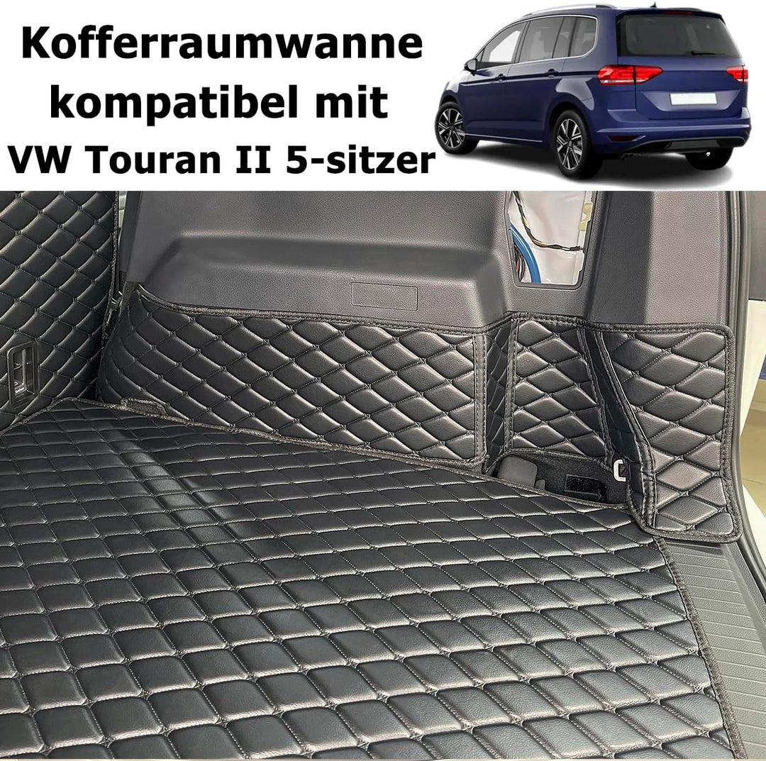 Kofferraumwanne kompatibel mit VW Touran II 2015-2025 5-sitzer, 5-sitzer