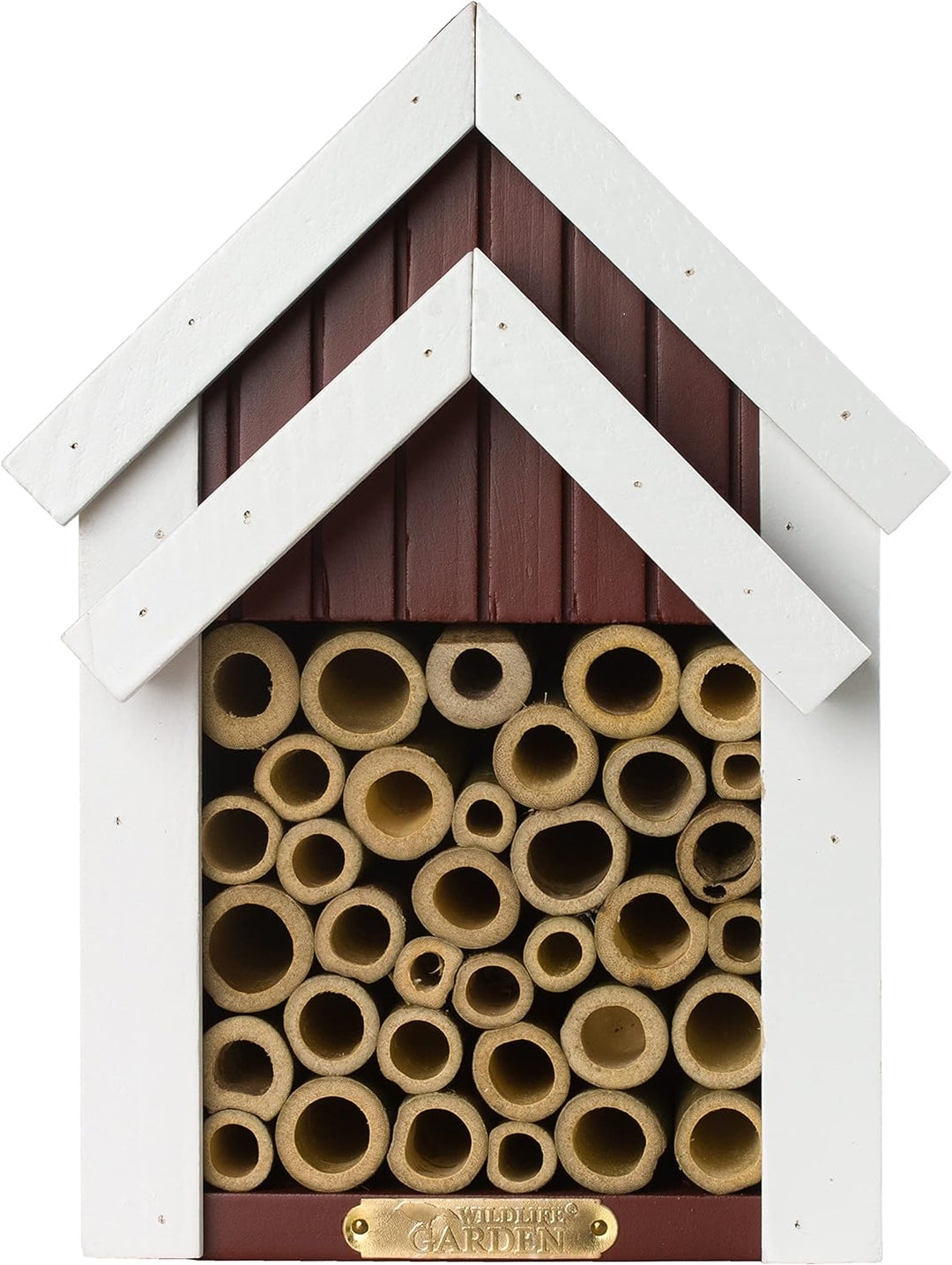 Wildlife Garden WG311 Bienen-Hotel Rot - Insektenhotel aus Holz