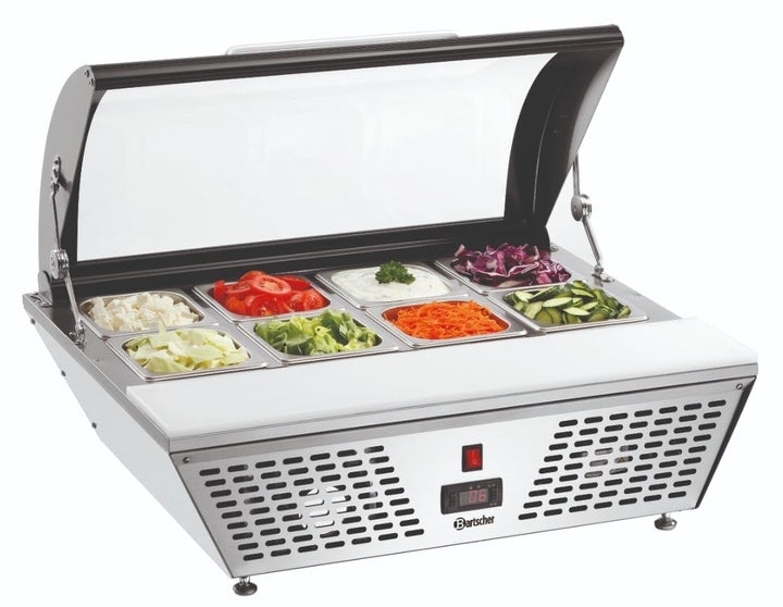 Bartscher Kühlauslagevitrine 67 Liter mit 8 x 1/6GN - 700211G