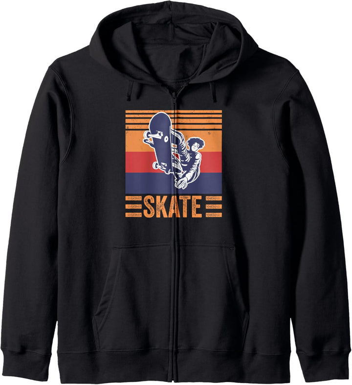 Skateboard Skate Skateboarder Retro Kapuzenjacke